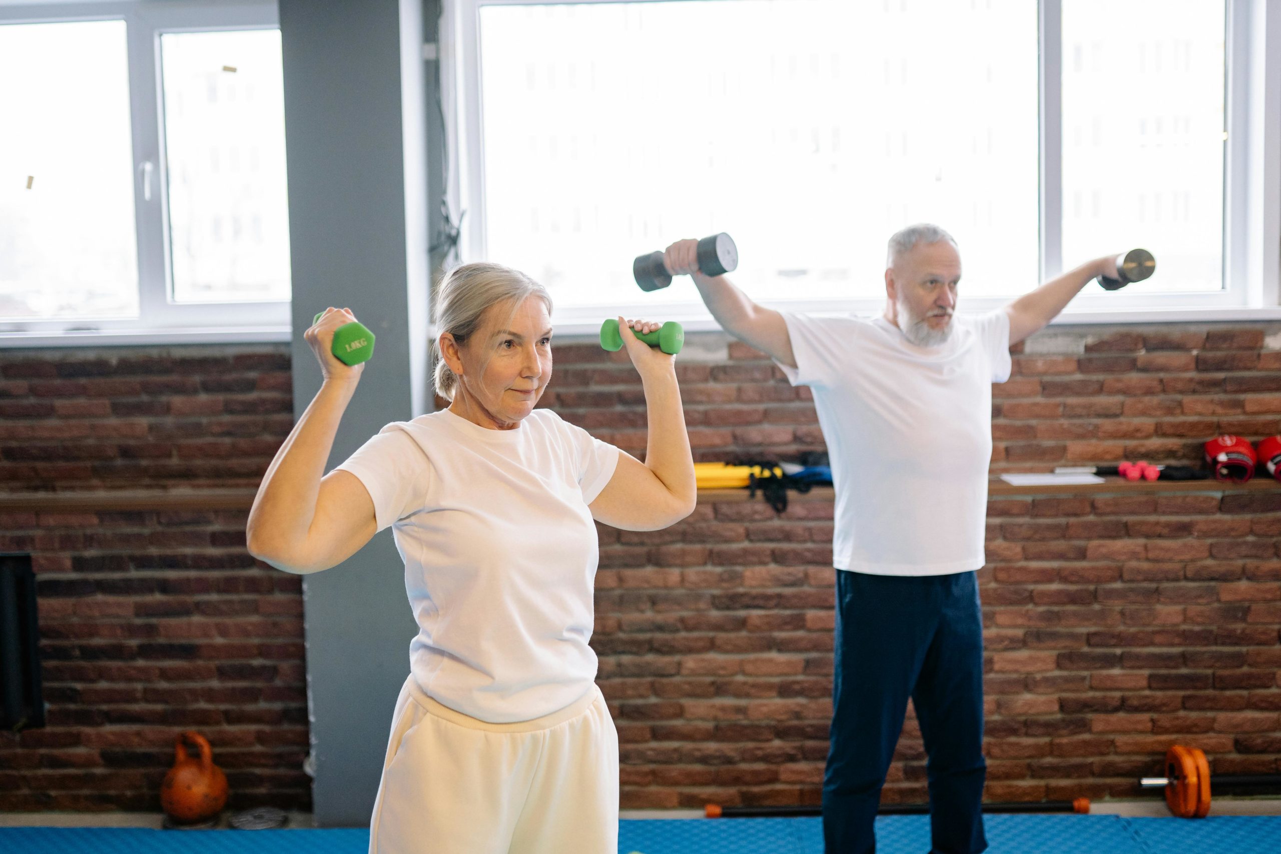 seniors in a gym